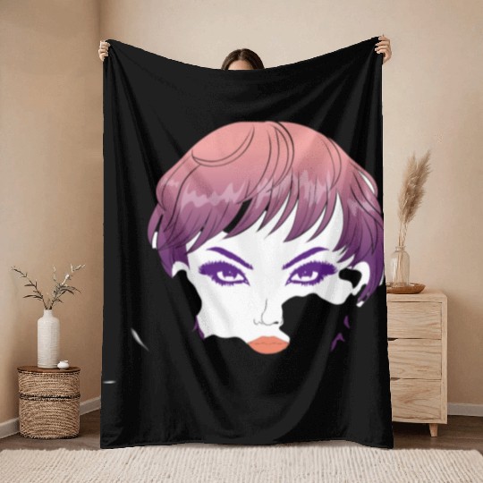 sweet girl Throw Blankets