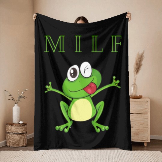 My Friends Frogs Man I Love Frogs Throw Blankets