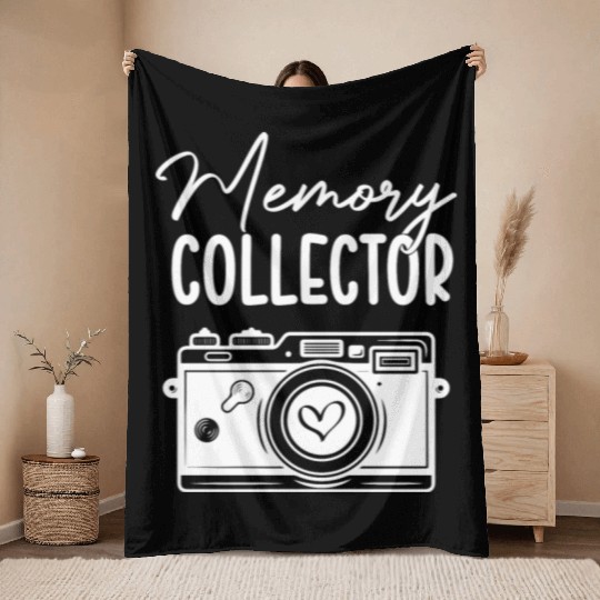 Funny Camera photography quote gift Throw Blankets