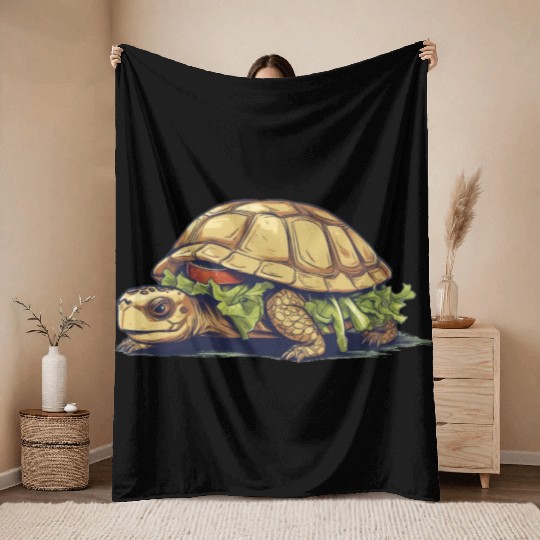 Turtle Sandwich Sticker n' Throw Blankets Version