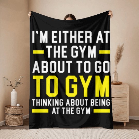 Trainer Bodybuilding Weightlifting Gym Fitness Throw Blankets
