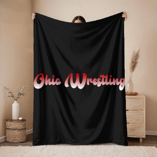 Ohio Wrestling Throw Blankets
