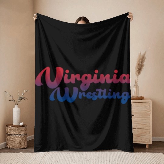 Virginia Wrestling Throw Blankets