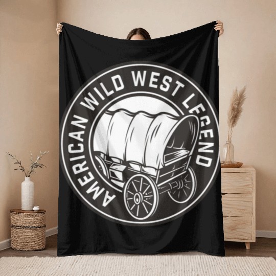 AMERICAN WILD WEST LEGEND Throw Blankets