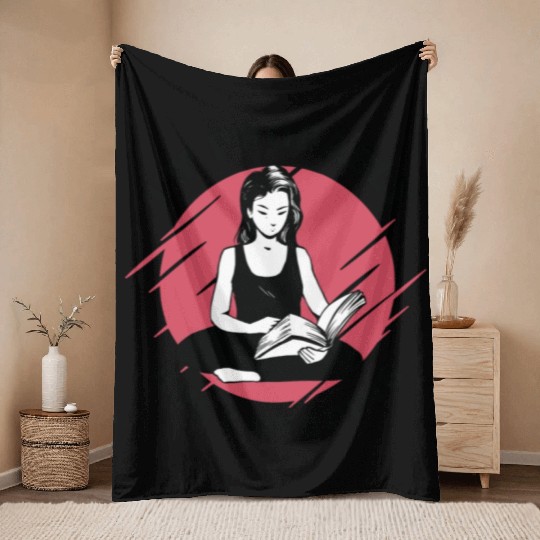 Busy Reading Book Lover Activity Book Literature Throw Blankets
