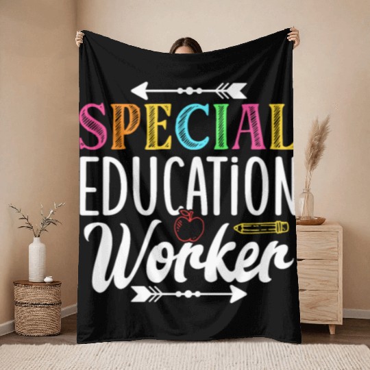 Special Education Worker Sped Teacher Awareness Throw Blankets