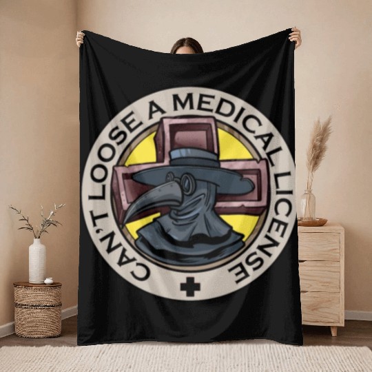 Plague Doctor Outfit Plague Doctor Mask Medicines Throw Blankets