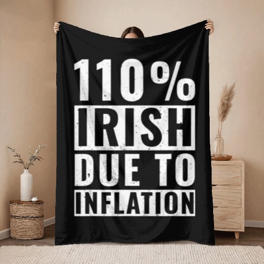 St Patricks Day 110 Irish Roots Ireland Funny Iri Throw Blankets