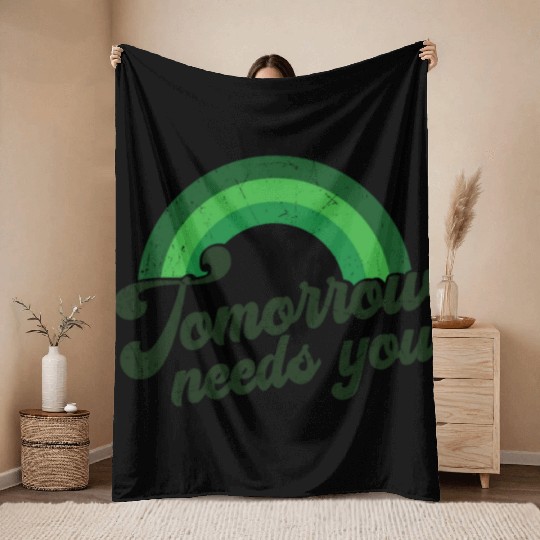 Rainbow Mental Health Tomorrow Needs You Throw Blankets