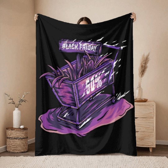 Trolley Black Friday Throw Blankets