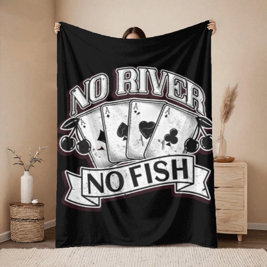 Casino Poker Cards Poker Player Throw Blankets