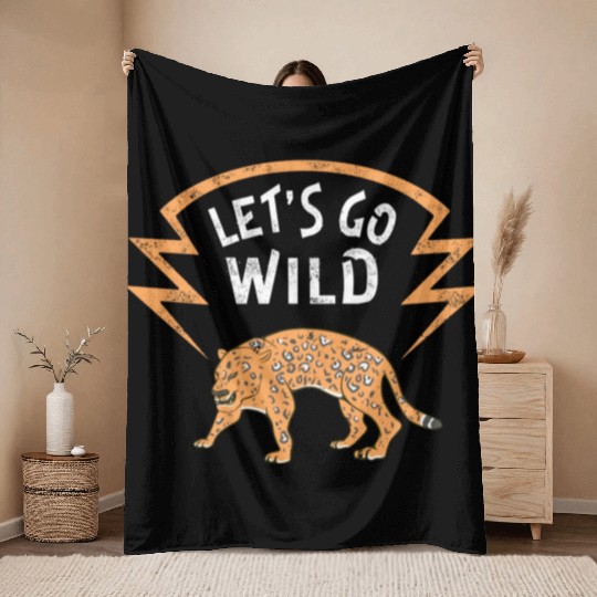 Wildlife Jaguar Wild Animal Lover Throw Blankets