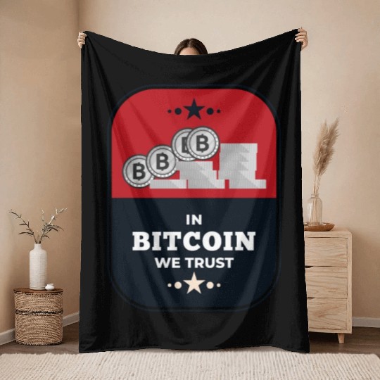 In Bitcoin We Trust Throw Blankets