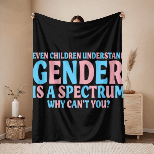 Even Children Understand Gender Is A Spectrum Throw Blankets