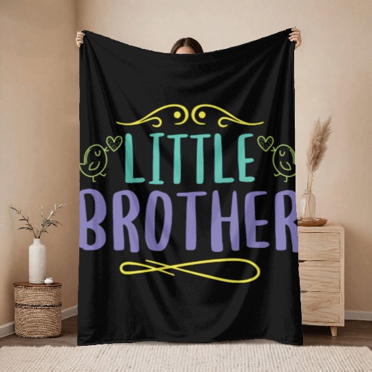 Little brother Throw Blankets
