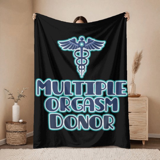Multi Orgasm Donor Throw Blankets