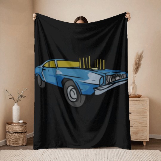 Demolition Derby Car Demo Derby Driver Throw Blankets