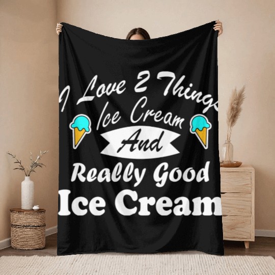 I Love Ice Cream Sweet Design Throw Blankets