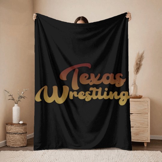 Texas Wrestling Throw Blankets