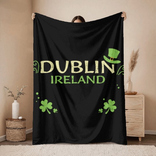 Dublin Ireland - St. Patrick's Day Throw Blankets