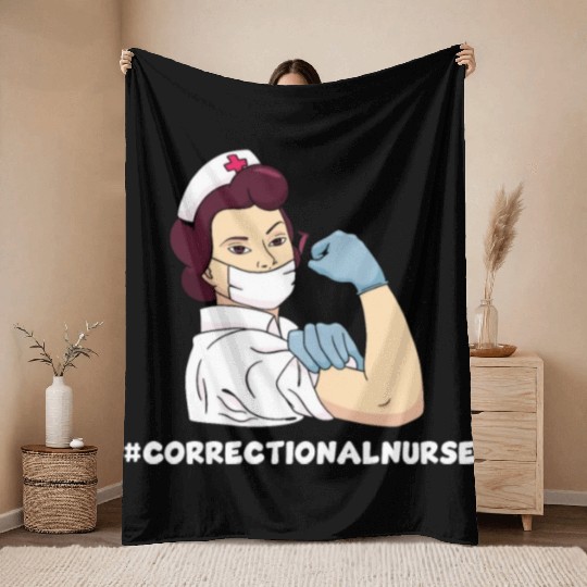 Great Correctional Nurse Prison Nurse Throw Blankets