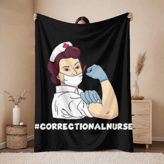 Great Correctional Nurse Prison Nurse Throw Blankets