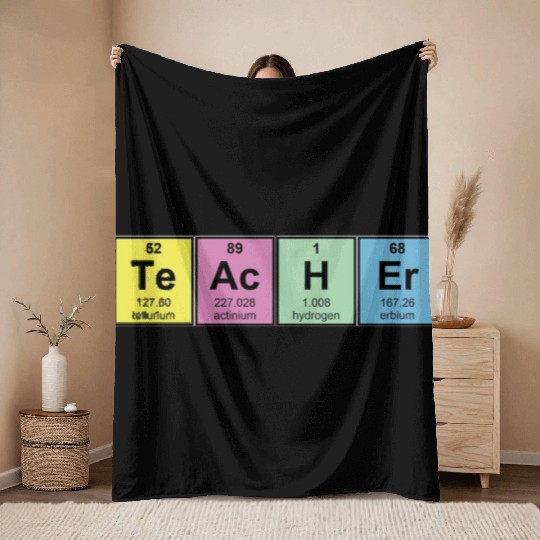 Science Teacher Chemical Elements Throw Blankets