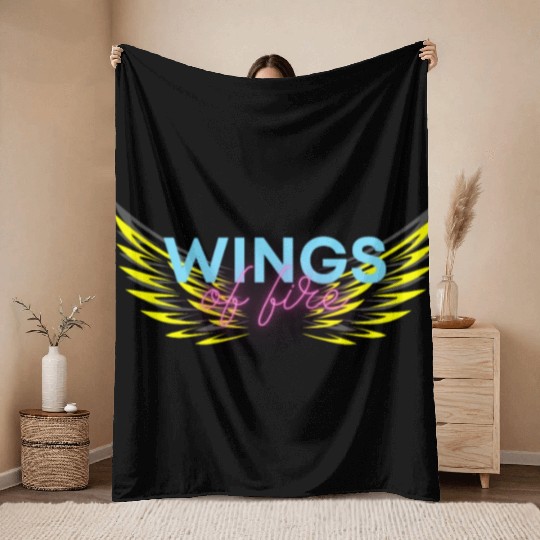 Wings of fire Throw Blankets