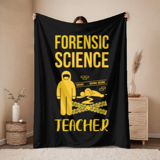 Forensic Science Teacher Throw Blankets
