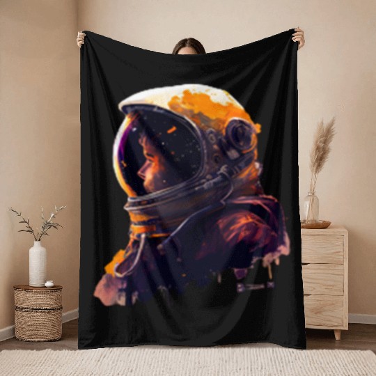 BABY SPACE Throw Blankets