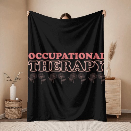 Cute Occupational Therapy Apparel Throw Blankets