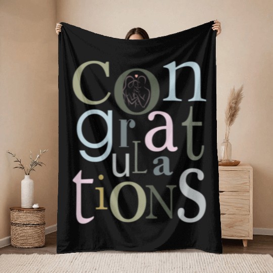congratulations newborn baby Throw Blankets