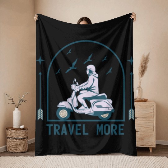 Travel More Vacation Explore Wanderlust Holidays 3 Throw Blankets
