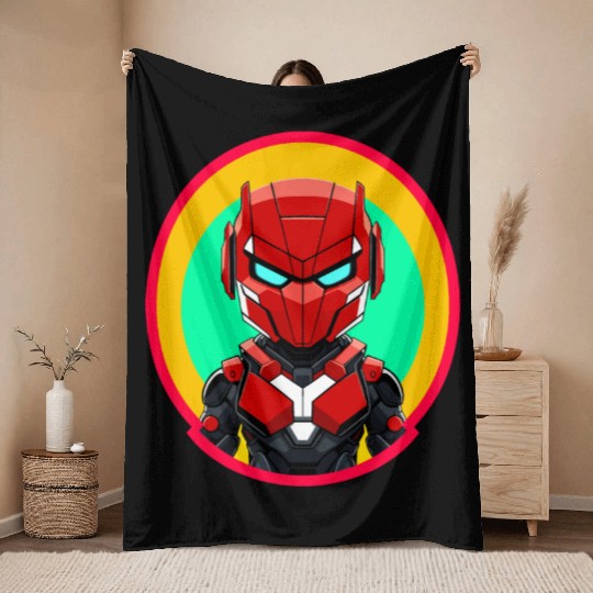 Baby Robot Throw Blankets