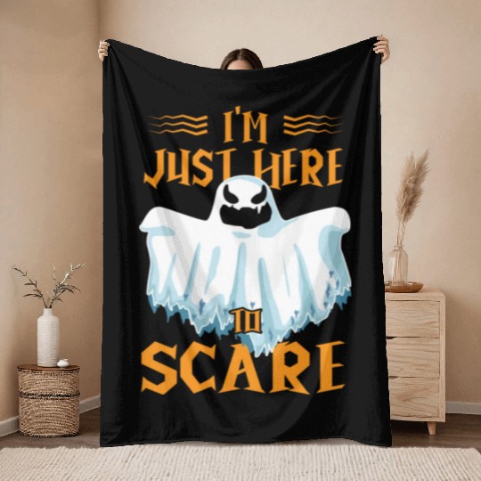 Halloween Paranormal Ghost Hunters Horror Fans Throw Blankets