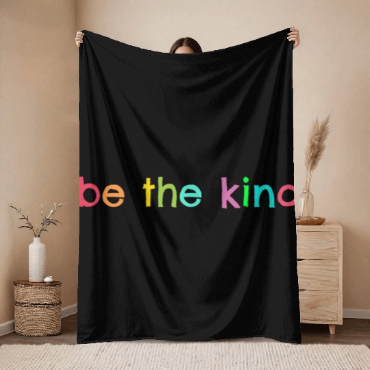 Be Kind Throw Blankets Women Cute Graphic Blessed Throw Blankets