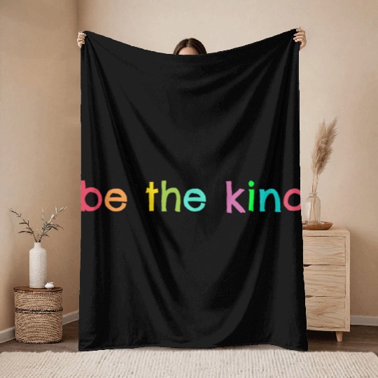 Be Kind Throw Blankets Women Cute Graphic Blessed Throw Blankets