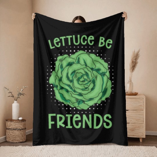 Vegan Chef Lettuce Be Friends Veganism Vegan Chefs Throw Blankets