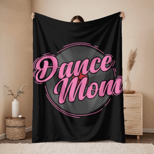 Dance Mom Vinyl Record Music Record Throw Blankets