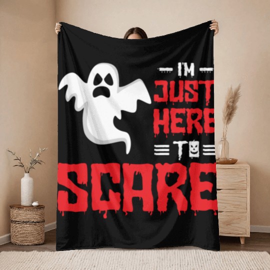 Halloween Paranormal Ghost Hunters Horror Fans Throw Blankets