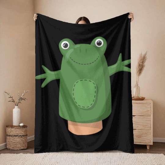 Frog Nature Amphibian Amphibians Froggy Cute Throw Blankets