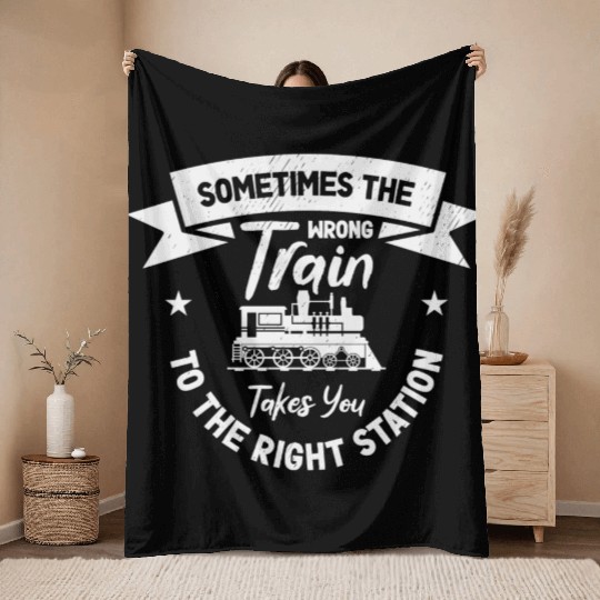 Train Transportation Train Lover Train Station Throw Blankets