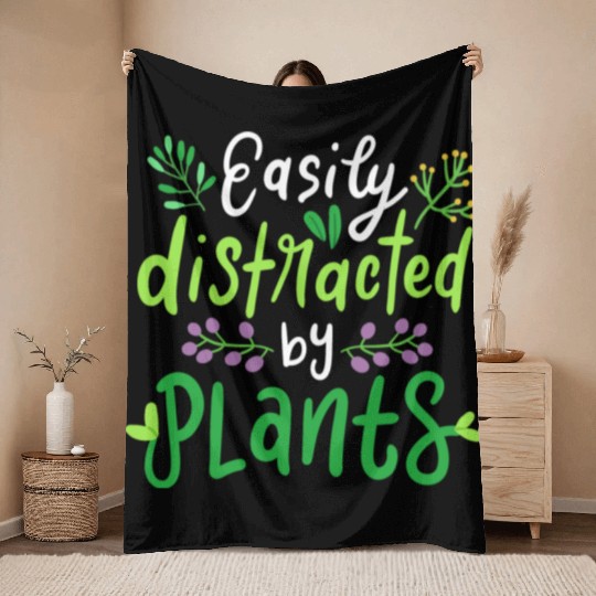 Plants Flowers Gardener Gardening Garden Throw Blankets