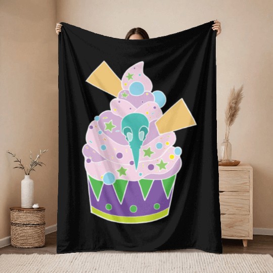Cupcake Graveyard Throw Blankets