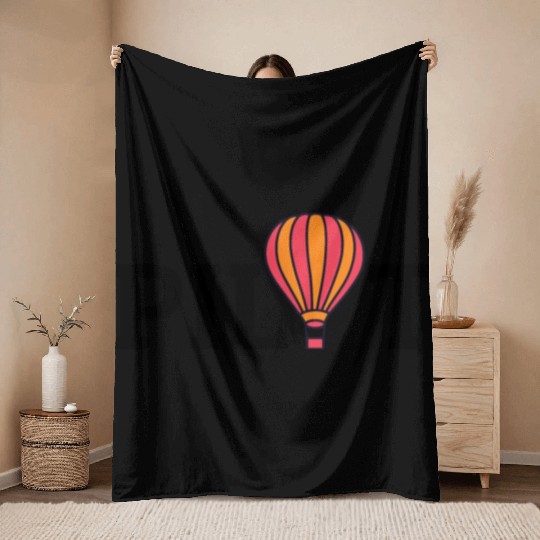 Hot Air Ballooning Hopper Balloon Ride Balloonist Throw Blankets