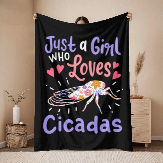 Cicada Insect Cicada Lover Throw Blankets