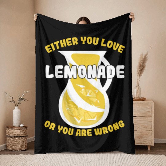 Lemonade Lover Lemonade Stand Throw Blankets