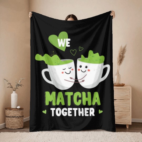 We Matcha Together Love Japan Throw Blankets