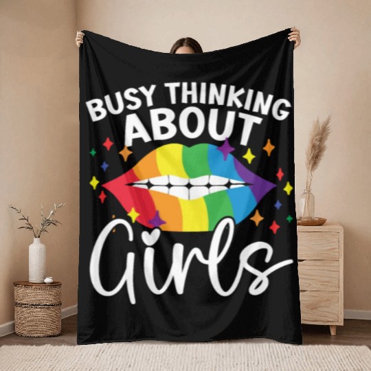 Gay Rights Rainbow Pride Month LGBTQ Pride Parade Throw Blankets