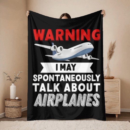 I Talk about Airplanes Throw Blankets